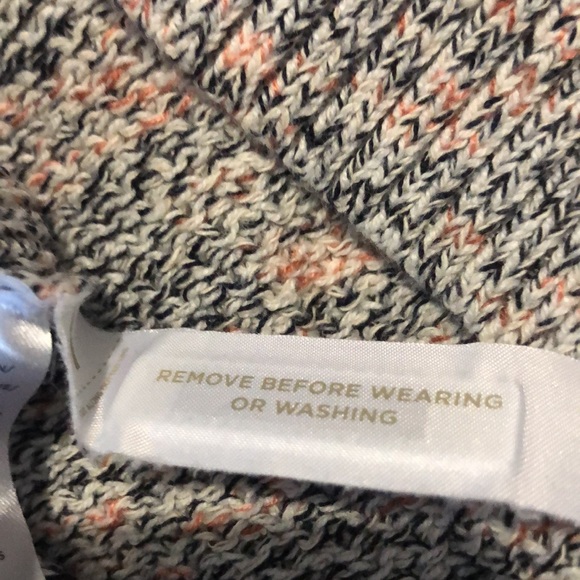 NWOT Loft boat neck, drop shoulder red/black/white oversized sweater - Picture 8 of 8